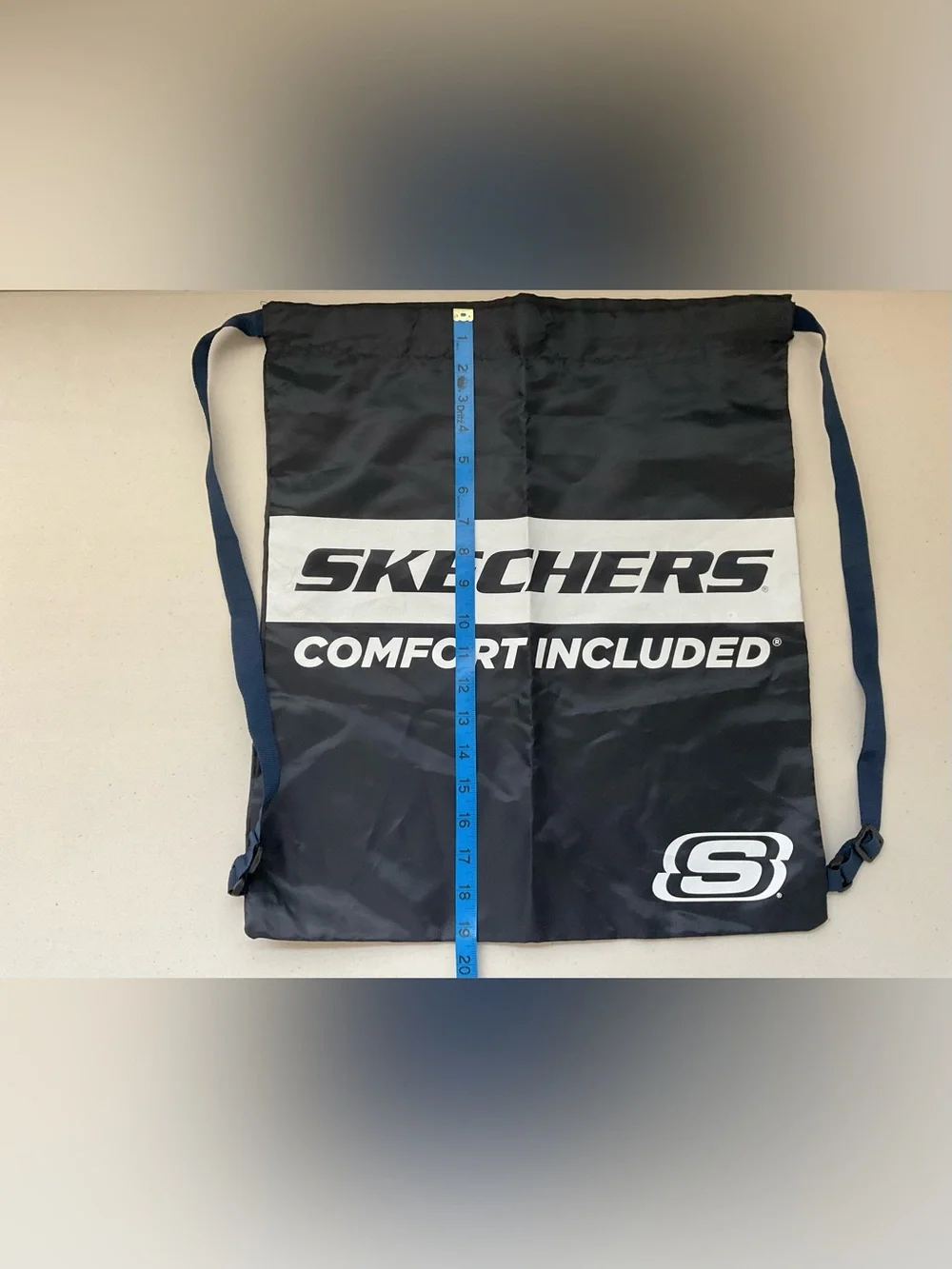 Skechers Comfort Included Black Drawstring Backpack NEW